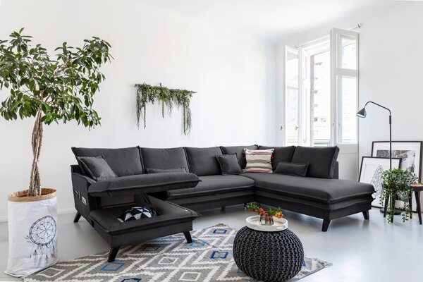 SEDACÍ SOUPRAVA, textil, barvy grafitu P & B - Sedací soupravy, Online Only