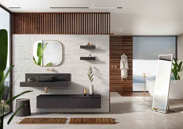 Elita Look skříňka 80x44.9x28.1 cm pod umyvadlo závěsná antracitová RE080803026610