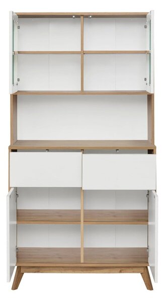 Kredenc v dekoru dubu v bílo-přírodní barvě 84x165 cm Skandi – Støraa