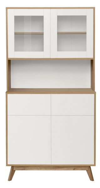 Kredenc v dekoru dubu v bílo-přírodní barvě 84x165 cm Skandi – Støraa