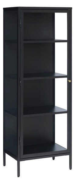 Černá kovová vitrína 58x160 cm Carmel – Unique Furniture