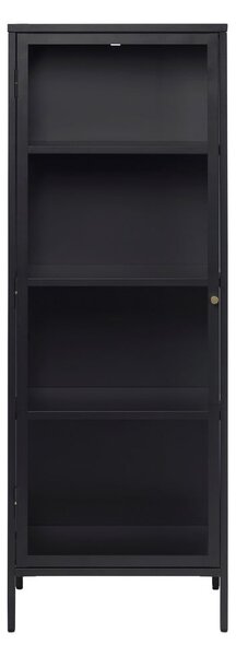 Černá kovová vitrína 58x160 cm Carmel – Unique Furniture