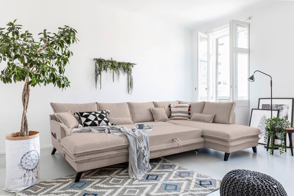 SEDACÍ SOUPRAVA, textil, šedohnědá P & B - Sedací soupravy, Online Only