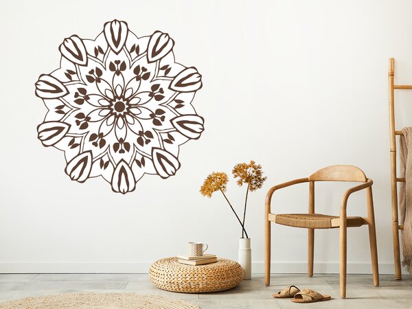 Květinová mandala 40 x 42 cm