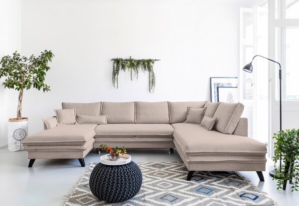 SEDACÍ SOUPRAVA, textil, šedohnědá P & B - Sedací soupravy, Online Only