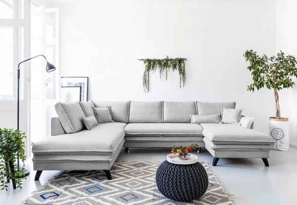 SEDACÍ SOUPRAVA, textil, světle šedá P & B - Sedací soupravy, Online Only