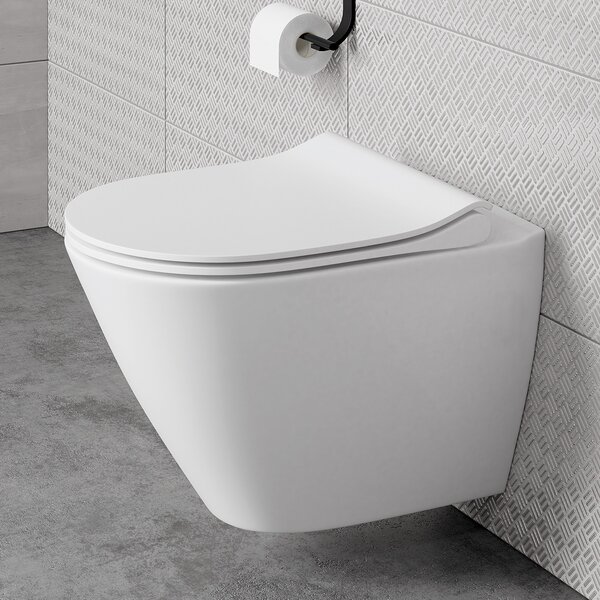 Cersanit City wc mísa se sedátkem s pomalým sklápěním závěsná bez splachovacího kruhu bílá K701-104-ECO