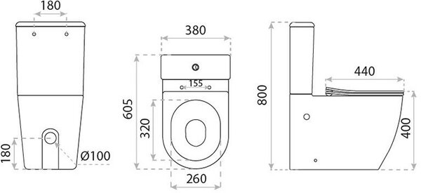 LaVita Nautilius wc kombi bílá 5900378325581