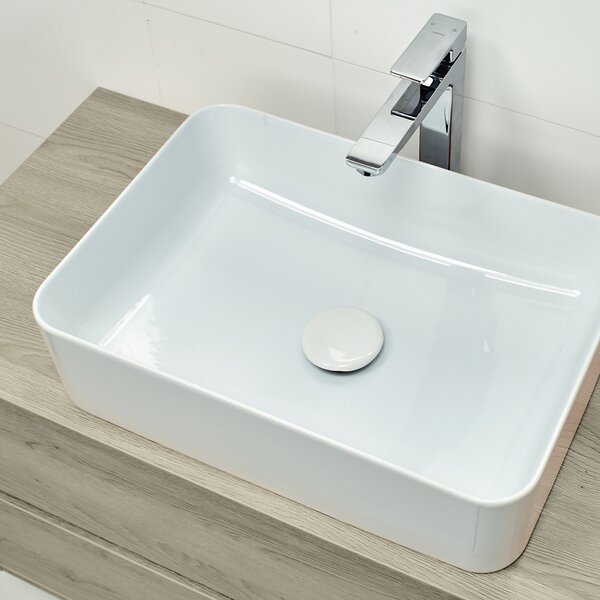 Cersanit Crea umyvadlo 49.5x34.5 cm obdélníkový na pult bílá lesk K114-001-ECO