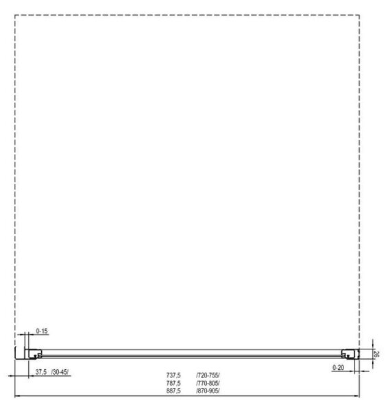 Ravak Supernova sprchová zástěna 90 cm bílá lesk/polystyrenový materiál 940701R211