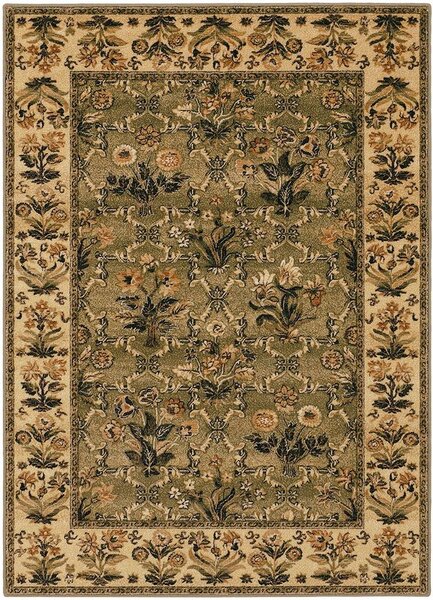 Breno Kusový koberec ISFAHAN OLANDIA olive, 140x190 cm, Hnědá/Vícebarevné
