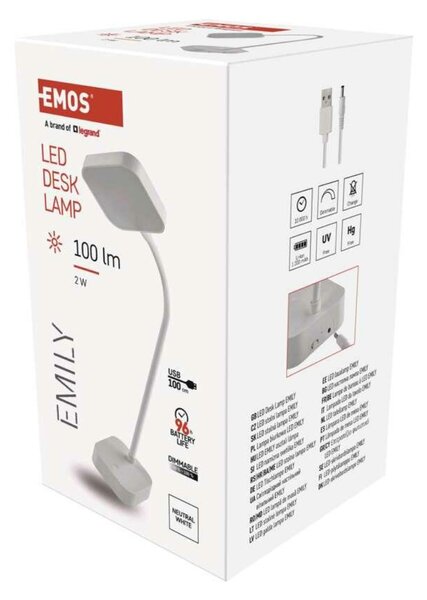 EMOS LED stolní lampa EMILY, nabíjecí Z7627