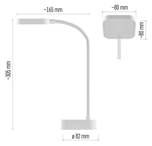 EMOS LED stolní lampa EMILY, nabíjecí Z7627