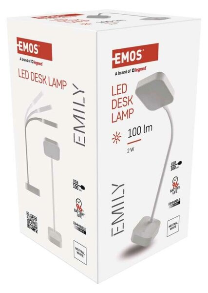 EMOS LED stolní lampa EMILY, nabíjecí Z7627