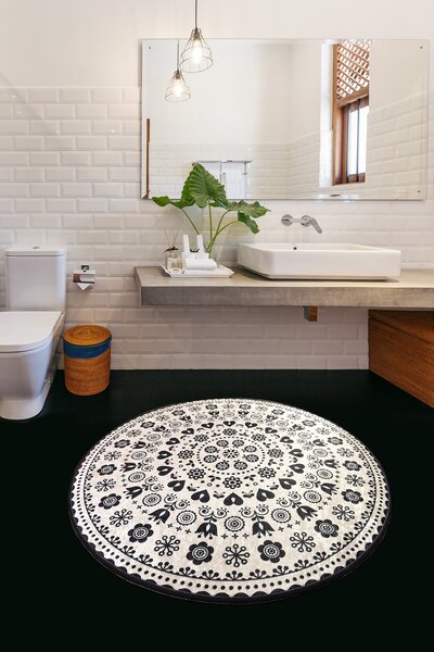 L´essentiel Maison Koupelnová předložka Venice - Black (100), Vícebarevná