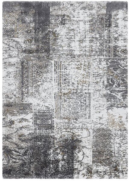 Breno Kusový koberec LUSH SEWING beige, 133x190 cm, Šedá/Béžová