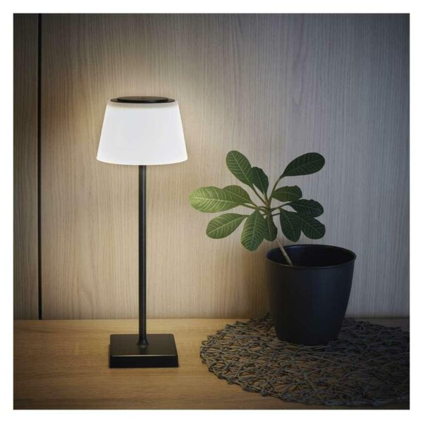 EMOS LED stolní lampa KATIE, nabíjecí, černá Z7630B