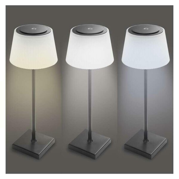 EMOS LED stolní lampa KATIE, nabíjecí, černá Z7630B