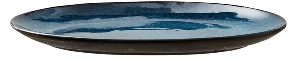 Černý/modrý talíř z kameniny Gastro Dark Blue/Black – Bitz