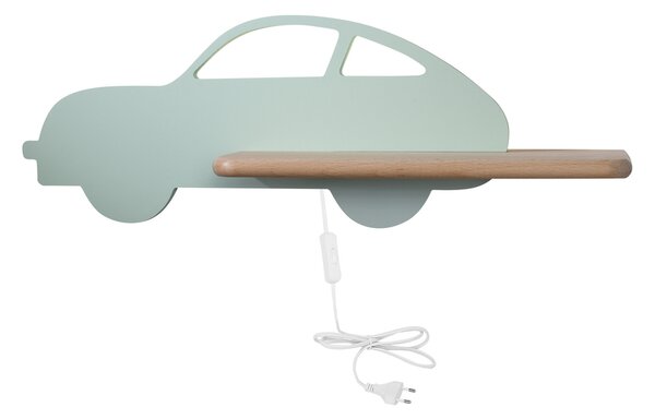Candellux Nástěnné svítidlo policové 5W, zelenkavé auto - s napájecím kabelem 21-85092