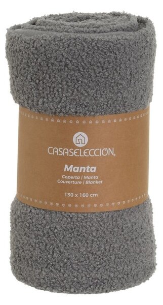 Šedá deka s beránkem 130x160 cm Sherpa Bouclé – Casa Selección