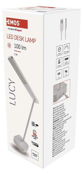 EMOS LED stolní lampa LUCY, nabíjecí Z7626