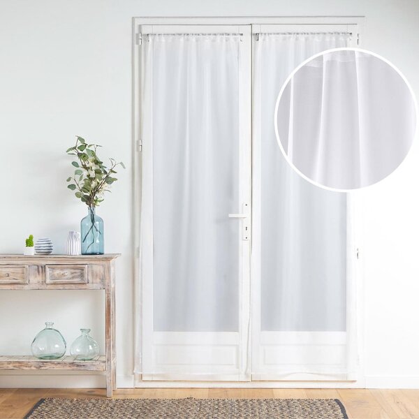 Bílé záclony v sadě 2 ks z mikrosaténu 70x200 cm Voiline – douceur d'intérieur