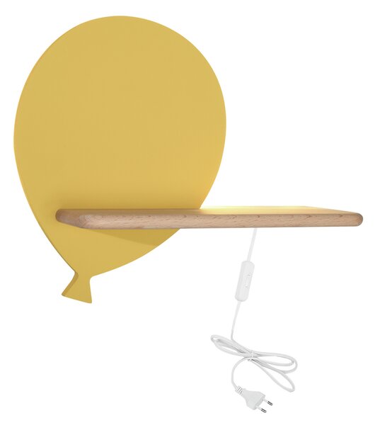 Candellux Nástěnné svítidlo policové 4W, žlutý balonek - s napájecím kabelem 21-85108