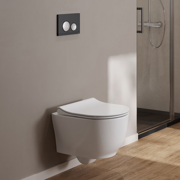 Cersanit Luna wc souprava s mísou, sedátkem a tlačítkem S4028-002