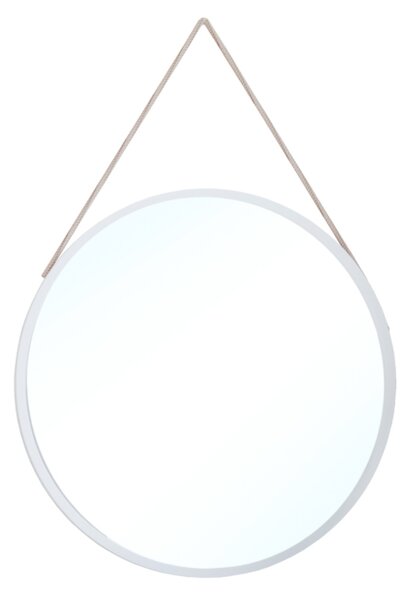 Zrcadlo na šňůře GRACE, 80x80x2, bílá