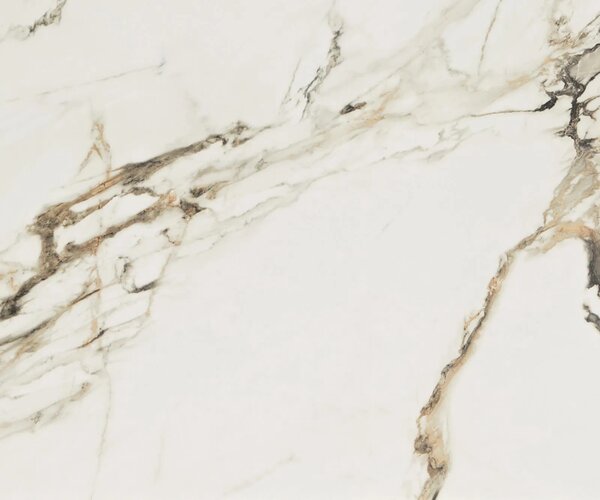 DELIFE Konzolový stolek Edge oválný 140×40 cm keramika Calacatta Luxe bílá zlatá šedá kov Titanová barva