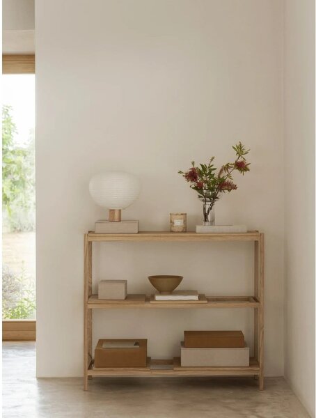 Béžové úložné boxy v sadě 2 ks s víkem z umělé kůže 40x30x11 cm Sahla – Blomus