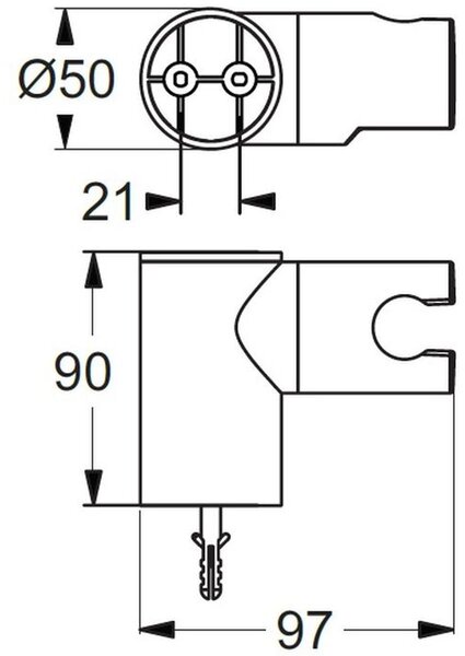 Ideal Standard Idealrain Soft sprchový držák | cm B9468AA