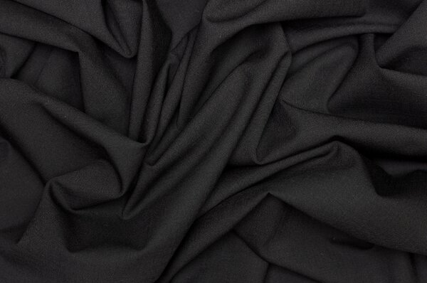 Kostýmová směsová vlna elastická - Černá