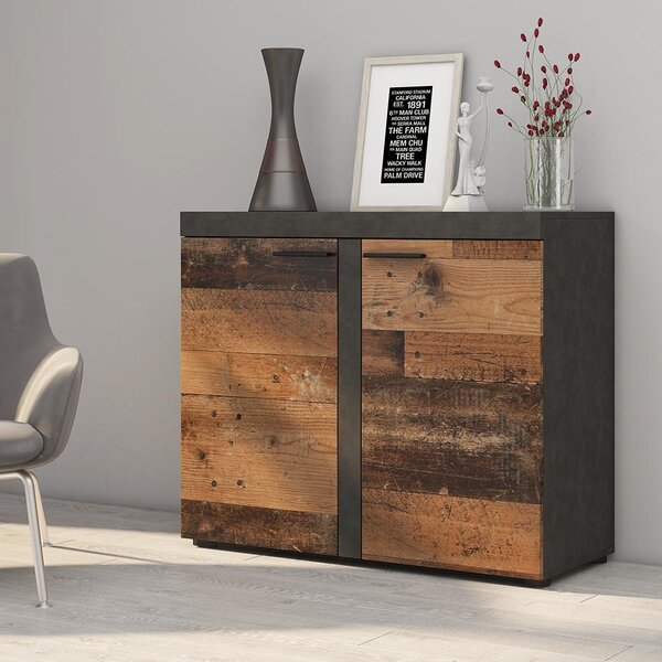 Komoda RUMBA 2F | 97,2 cm | old wood style/matera