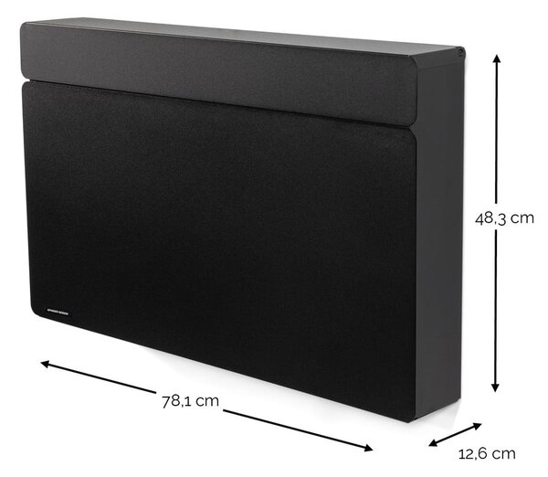 Černý kovový výklopný/závěsný botník 78x48x13 cm Luigi – Spinder Design