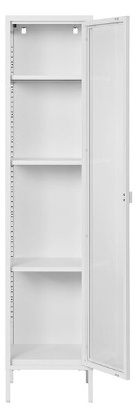 Bílá kovová vitrína 40x180 cm Brisbane – House Nordic