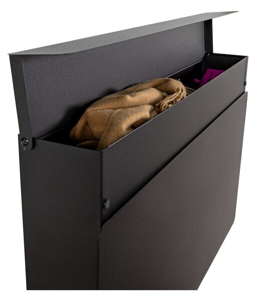 Černý kovový výklopný/závěsný botník 78x48x13 cm Luigi – Spinder Design