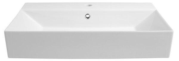 Isvea Sistema umyvadlo 70x42 cm obdélníkový klasický-na pult bílá lesk 10SF50070