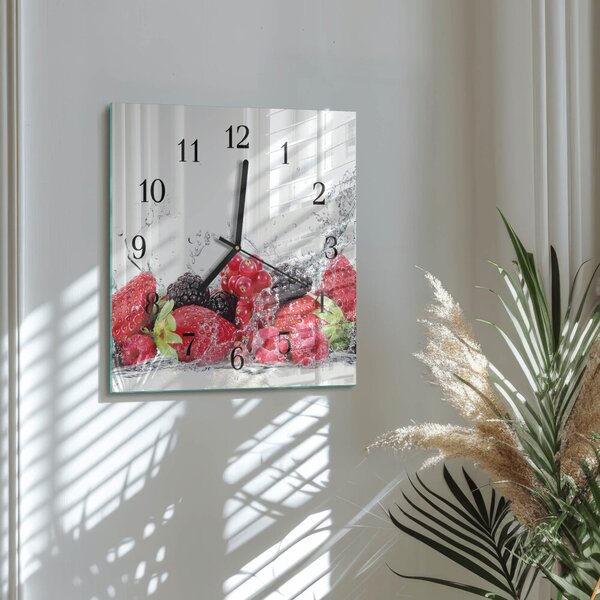 Skleněné hodiny na stěnu Ovoce zskc-30x30-00173286