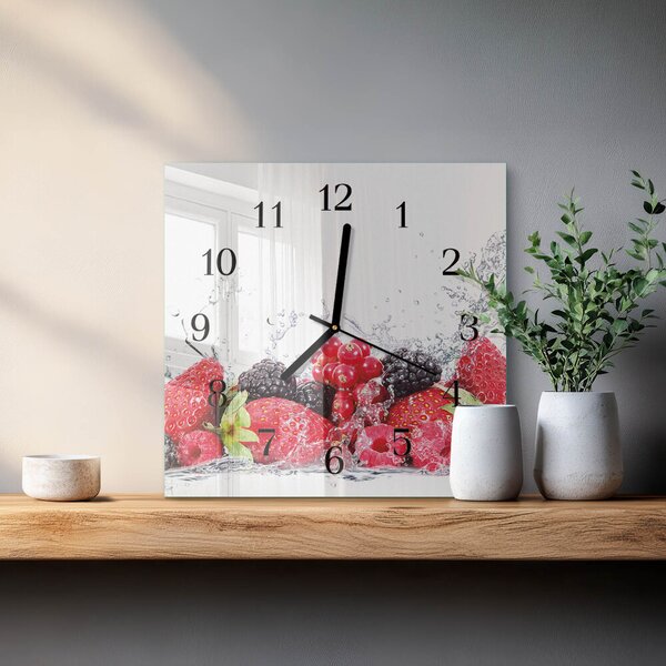 Skleněné hodiny na stěnu Ovoce zskc-30x30-00173286