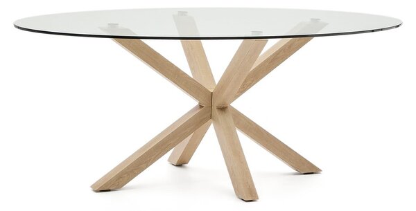 Jídelní stůl se skleněnou deskou 100x200 cm Argo – Kave Home