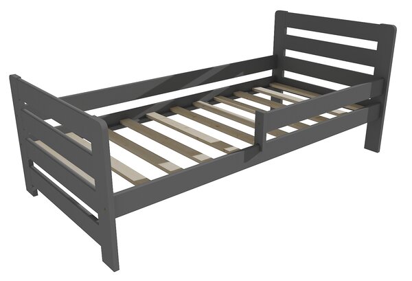 Vomaks Dětská postel se zábranou VMK001E KIDS Rozměr: 70 x 160 cm, Barva: barva šedá