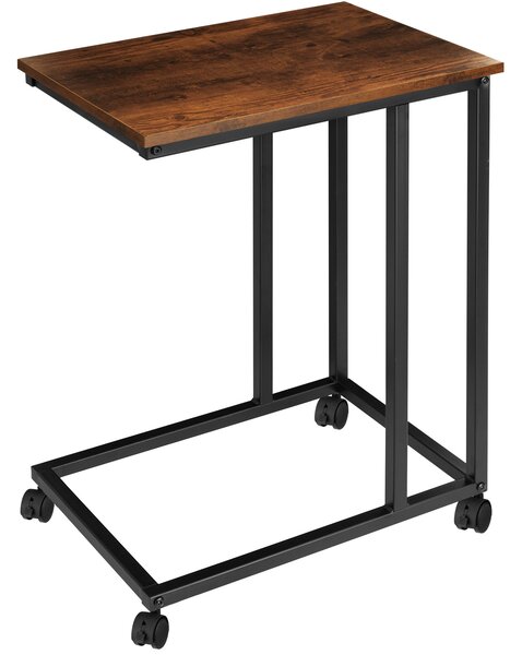 Tectake 404219 odkládací stolek luton 48x35x70cm - industriální dřevo tmavé, rustikální