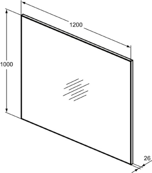 Ideal Standard Mirror&Light zrcadlo 120x100 cm obdélníkový T3594BH