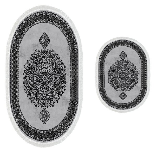 ASIR Koupelnová předložka 410602 šedý ornament 2 ks