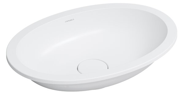 Omnires Shell M+ umyvadlo 48x31 cm oválné pod pult bílá SHELL480UPBM