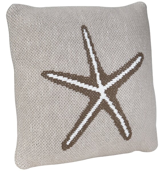 Šedý bavlněný dětský polštář Quax Starfish 30 x 30 cm