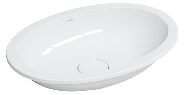 Omnires Shell M+ umyvadlo 48x31 cm oválné pod pult bílá lesk SHELL480UPBP