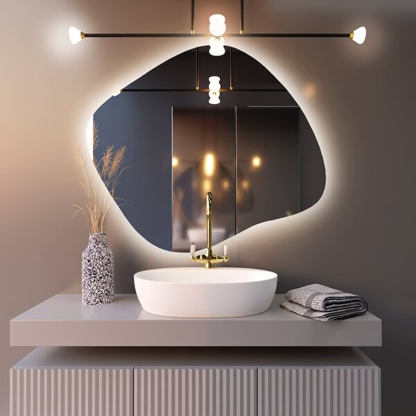 Baltica Design Bright Stain III zrcadlo 60x52 cm s osvětlením 5904107913872